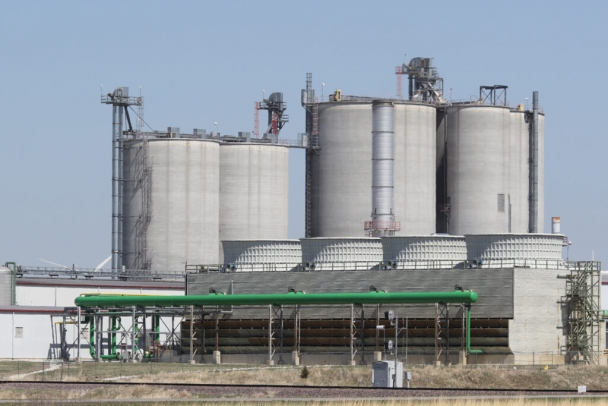 The Louis Dreyfus Company ethanol plant lies just north of Grand Junction. (Photo by Jared Strong/Iowa Capital Dispatch)